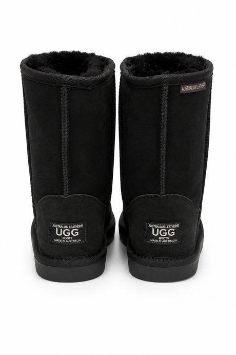Australian Leather Ugg Classic Short - Black - AU8