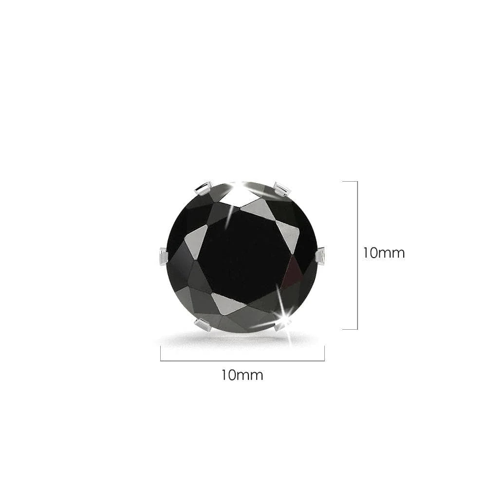 Bullion Gold Nabeeyla Black Stud Earrings