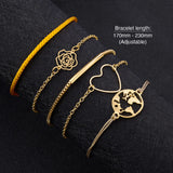 Bohemian 5-Piece Charm Bead Bracelet Set