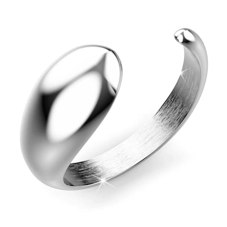 Bullion Gold Elan Irregular Open Claw White Gold Ring