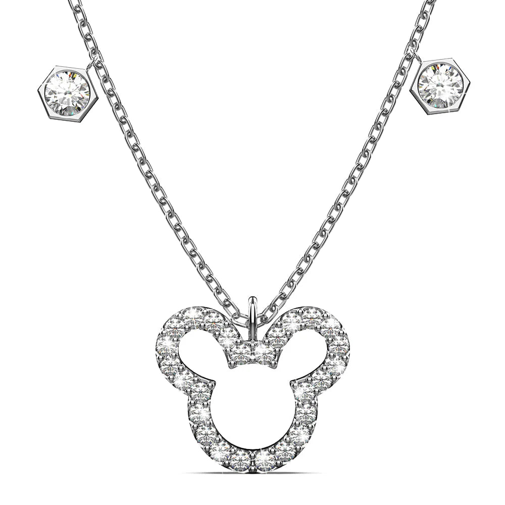 Krystal Couture Mickey Silhouette Pendant Necklace Embellished with SWAROVSKI Crystals