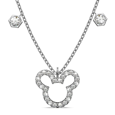 Krystal Couture Mickey Silhouette Pendant Necklace Embellished with SWAROVSKI Crystals