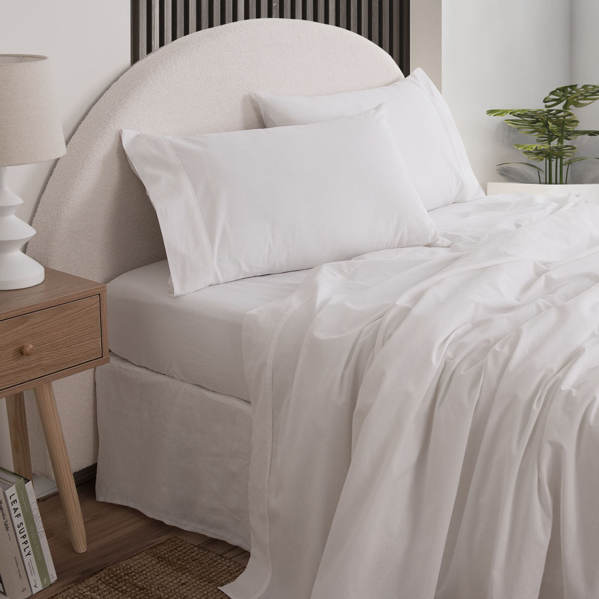 Royal Comfort Vintage Washed 100% Cotton Sheet Set King - White