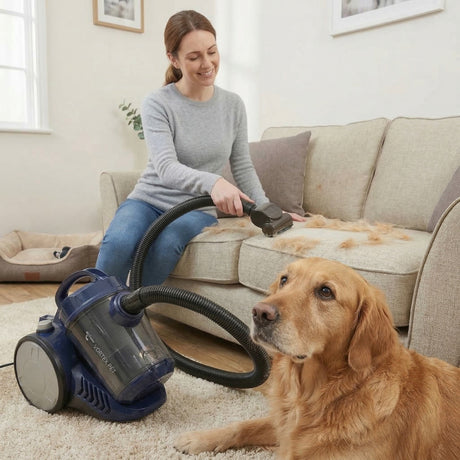 MyGenie 1000W Canister Pet Vacuum - Blue Grey
