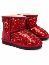 Australian Leather Ugg Mini Sequin Red - AU5