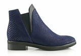 Bosccolo Womens Ankle Boots Aligator - Navy Blue Aligator