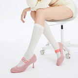 Fishnet Mary Jane Pumps - Pink