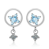 Bullion Gold Delightful Baby Blue Drop Earrings