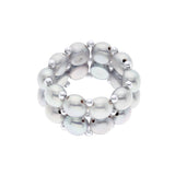 Ring 2 Rows - Pearl Grey Natural Pearl - Longueur 42 cm