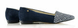 Bosccolo Womens Ballerina - Navy Blue Suede