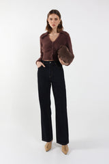 Madison The Label Lucy Knit Cardigan - Cacao