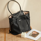 Nalandu Raleigh Large Capacity Canvas Commuter Tote Bag - Black