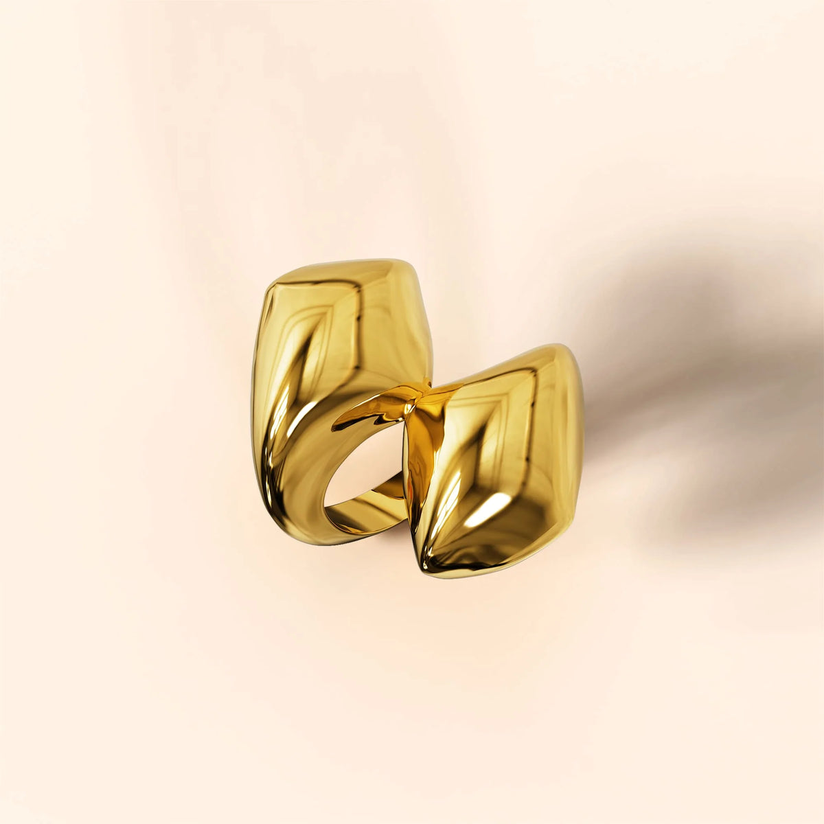 Bullion Gold Collided Ring in Gold