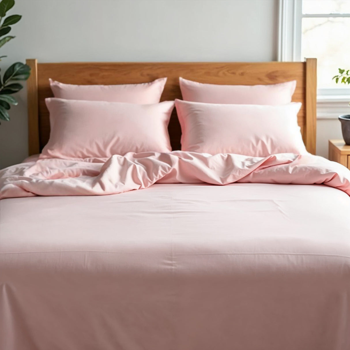 Royal Comfort 1200TC Ultrasoft 4 Pc Sheet Set- Soft Pink
