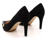 Bosccolo Womens Heels Embroidered - Black