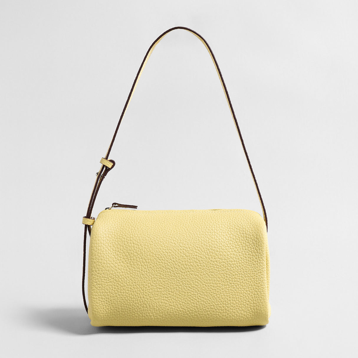 Premium Pebbled Calfskin Cylinder Bag - Yellow