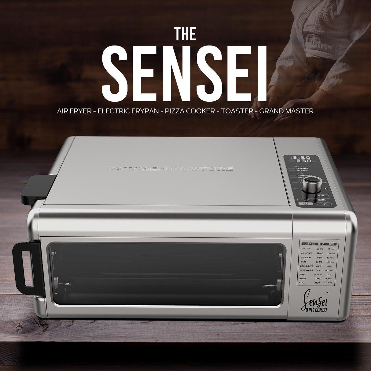 Kitchen Couture 9 in 1 Sensei Air Fryer Oven and Grill