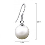 Solid 925 Sterling Silver Lady Pearl Earrings
