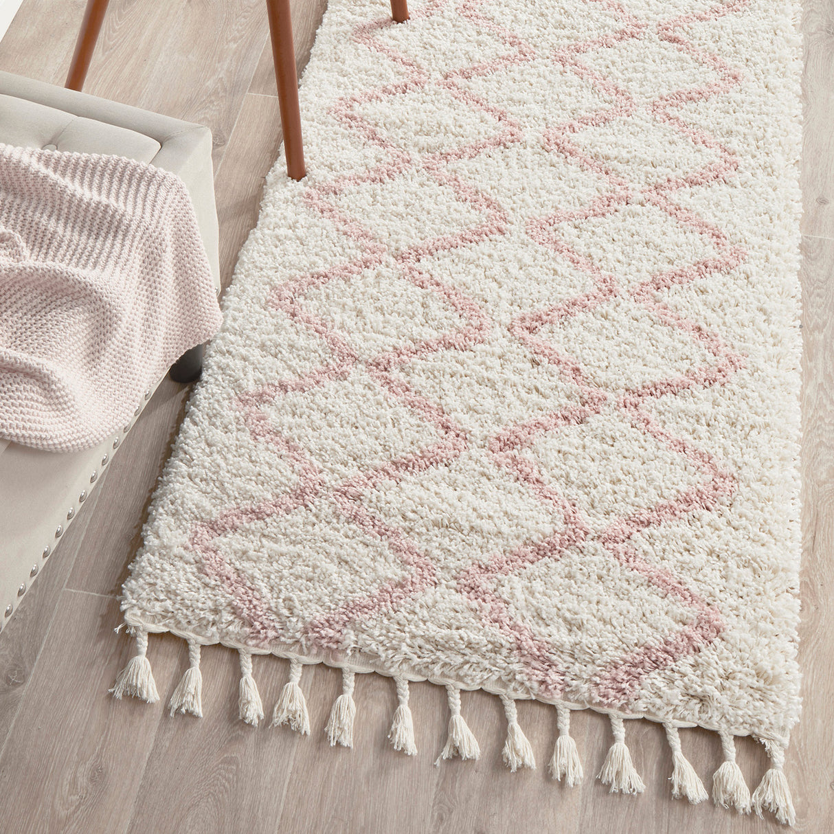 Saffron 11 Pink Runner Rug