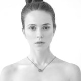 Krystal Couture Rose Petal Pendant Necklace in White Gold Embellished with SWAROVSKI Crystals