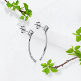 Krystal Couture Elegant White Gold Stud Earrings Embellished with SWAROVSKI Crystals