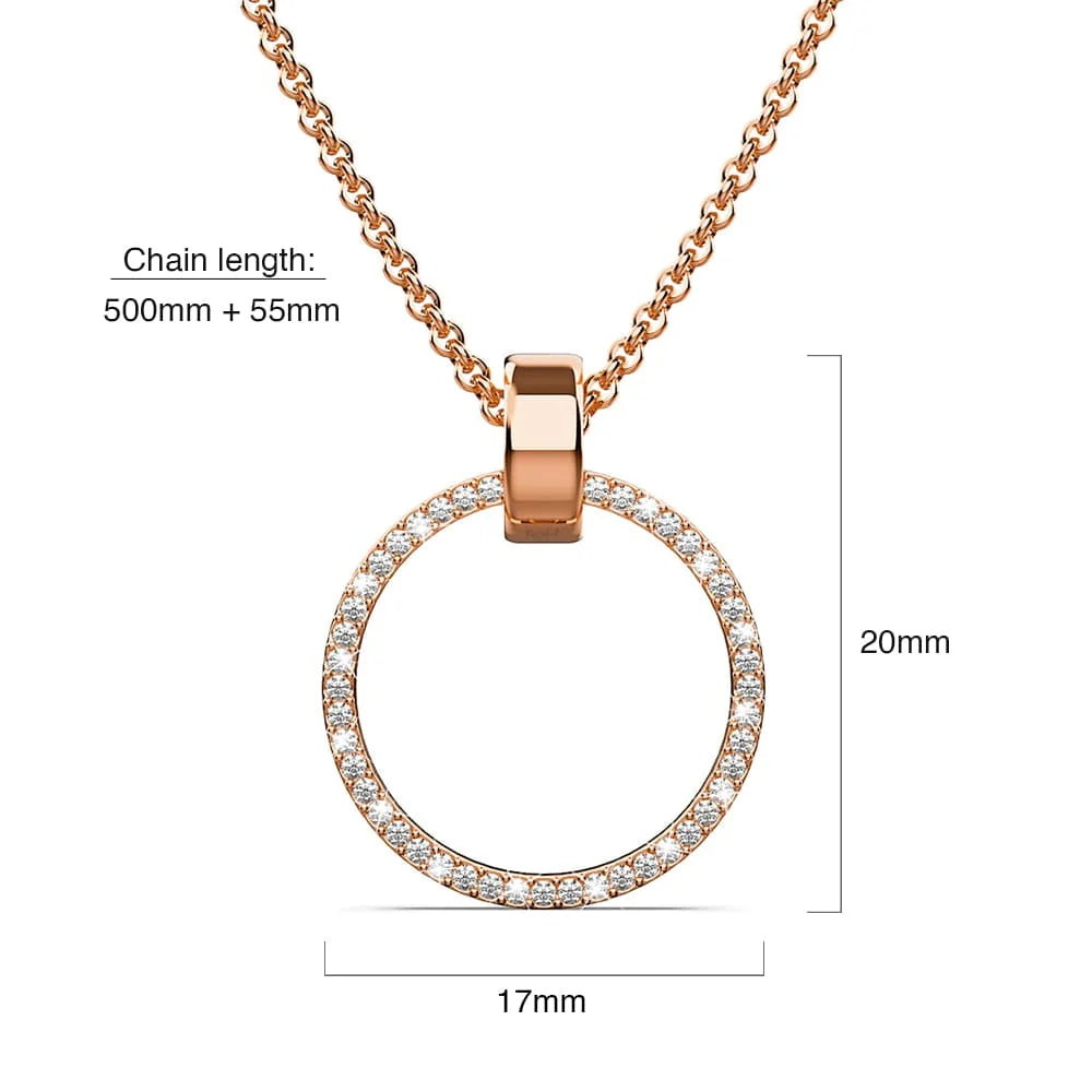 Boxed Orbit Earrings, Bracelet & Necklace Set with SWAROVSKI® Crystal in Rose Gold