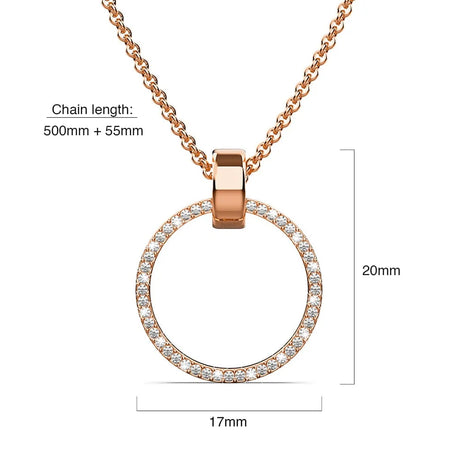 Boxed Orbit Earrings, Bracelet & Necklace Set with SWAROVSKI® Crystal in Rose Gold
