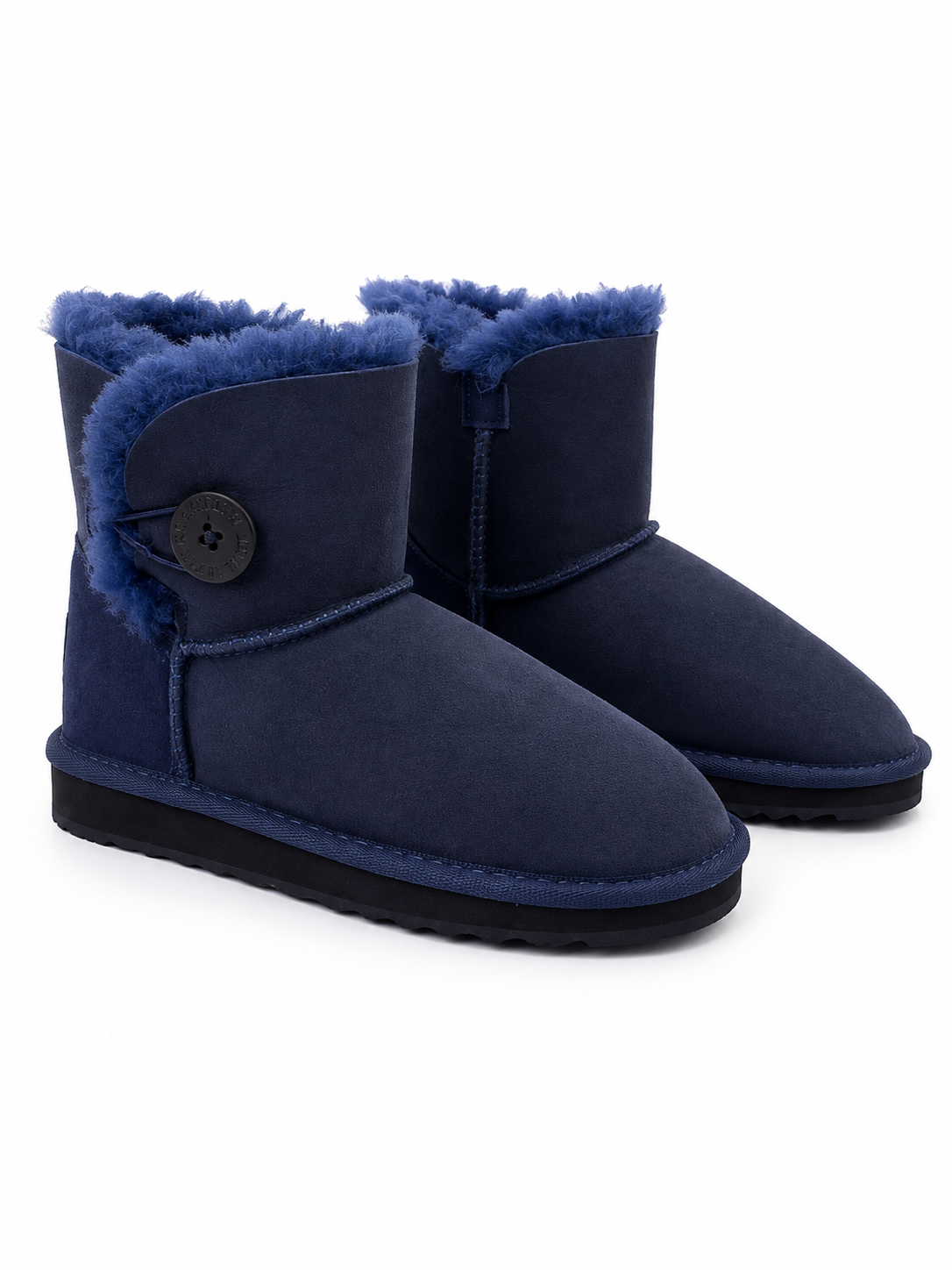 Australian Leather Ugg 1Button Sheepskin - Navy - AU5