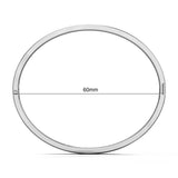 Bullion Gold Carmello Stainless Steel Bangle in White Gold