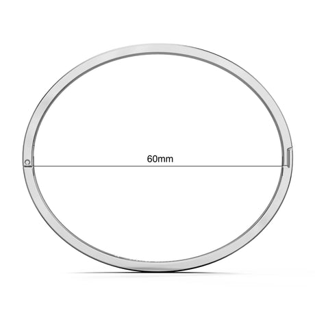 Bullion Gold Carmello Stainless Steel Bangle in White Gold