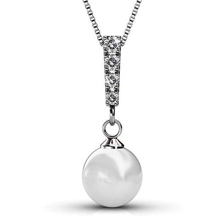 Krystal Couture Lustrous Pendant Necklace Embellished with Swarovski Crystals