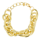 Liv Oliver 18K Gold Chunky Textured Bracelet