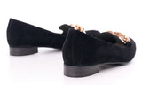 Bosccolo Womens Moccasin - Black Suede