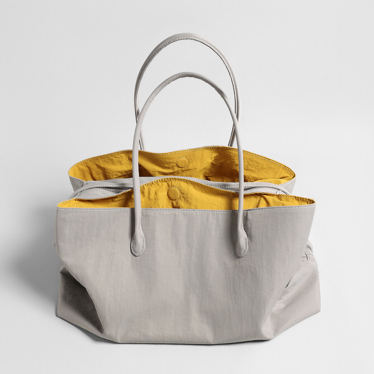 Lightweight Nylon Large Capacity Commuter Tote - Grey