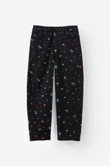 Cotton On Kids Girls Charlie Barrel Leg Pant - Black Floral