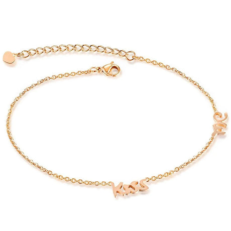 Bullion Gold Kiss Me Anklet