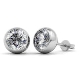 Boxed Inspiring Tree of Life Adjustable Bangle & Opulence Earrings in White Gold Embellished With SWAROVSKI® Crystals Set