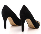 Bosccolo Womens Heels Embroidered - Black