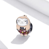 Solid 925 Sterling Silver Cool Sloth Cookies Pandora Inspired Charm