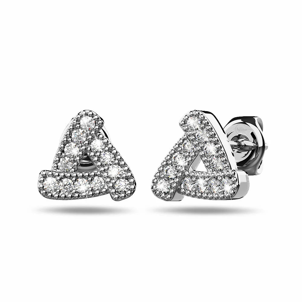 Trinity Zircon Pave Stud Earrings