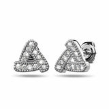 Trinity Zircon Pave Stud Earrings