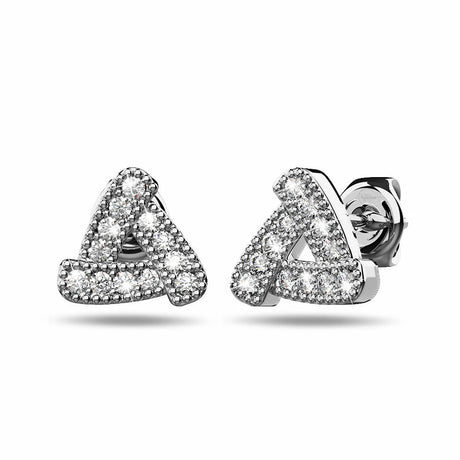Trinity Zircon Pave Stud Earrings