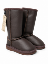 Australian Leather Ugg Kids Classic Leather Long - Chocolate - AU8
