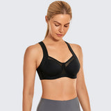 No Bounce HIgh Support Running Bra - Black