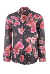 Dolce & Gabbana Men Roses Silk Pyjama Shirt