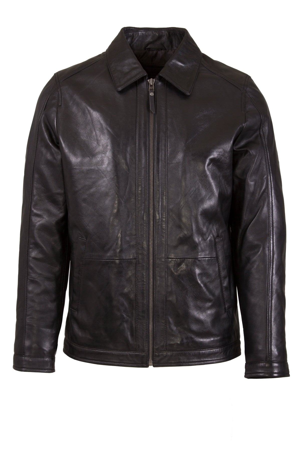 Mens Leather Jacket in Black