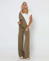 Lost In Lunar Women's Norah Knit Top - Khaki
