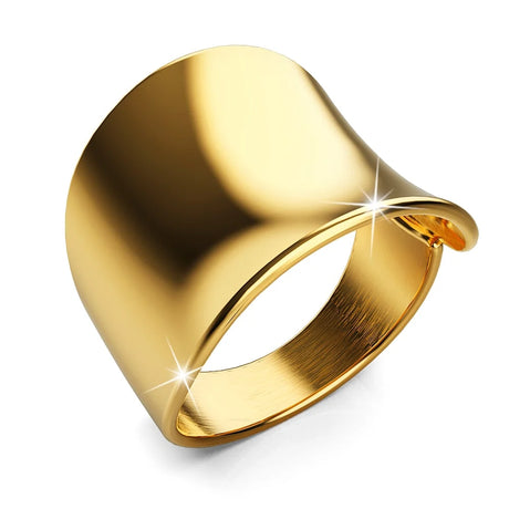 Bullion Gold Folded Ring in Gold