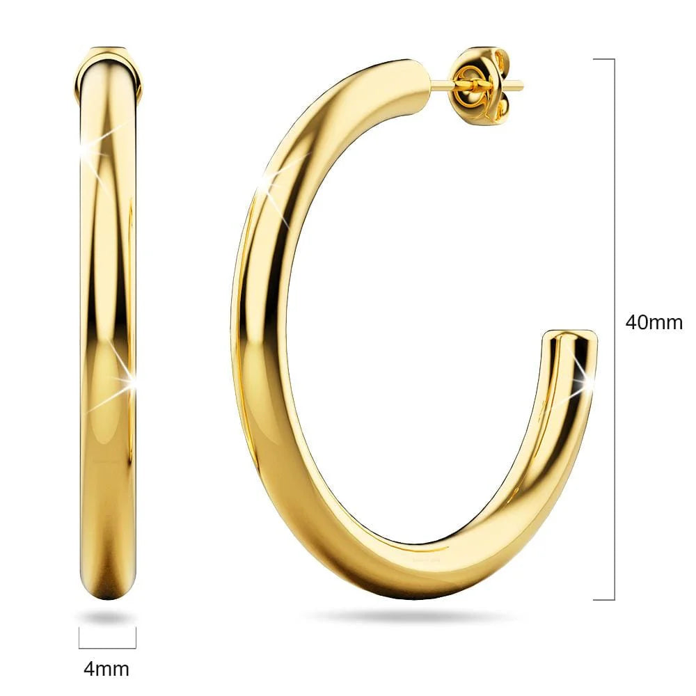 Bullion Gold Erica Gold Hoop Earrings