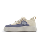 Chunky Platform Knit Sneakers - Lavender